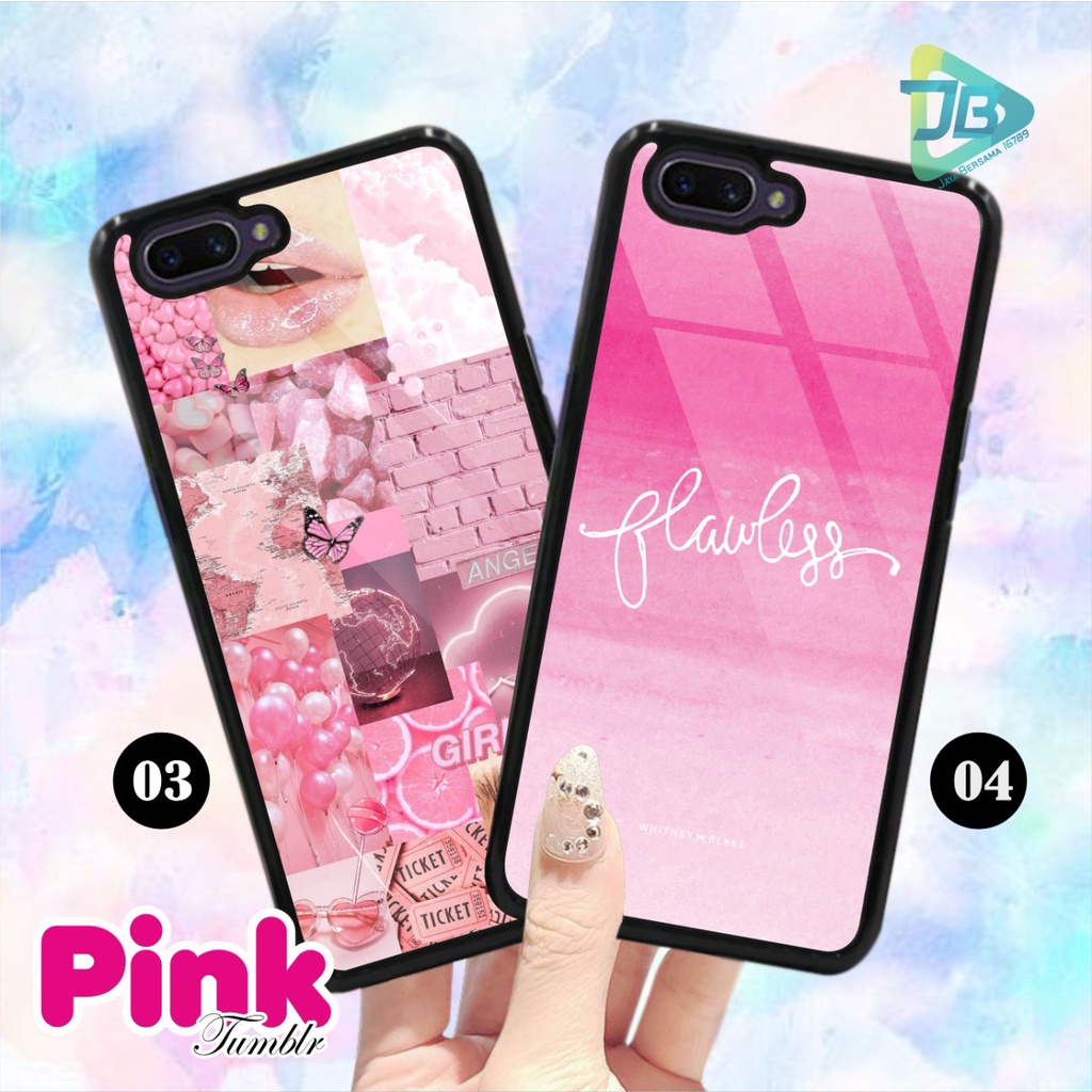 HARDCASE 2D GLOSSY PINK TUMBLR OPPO VIVO XIAOMI SAMSUNG REALME IPHONE ALL TYPE JB4711