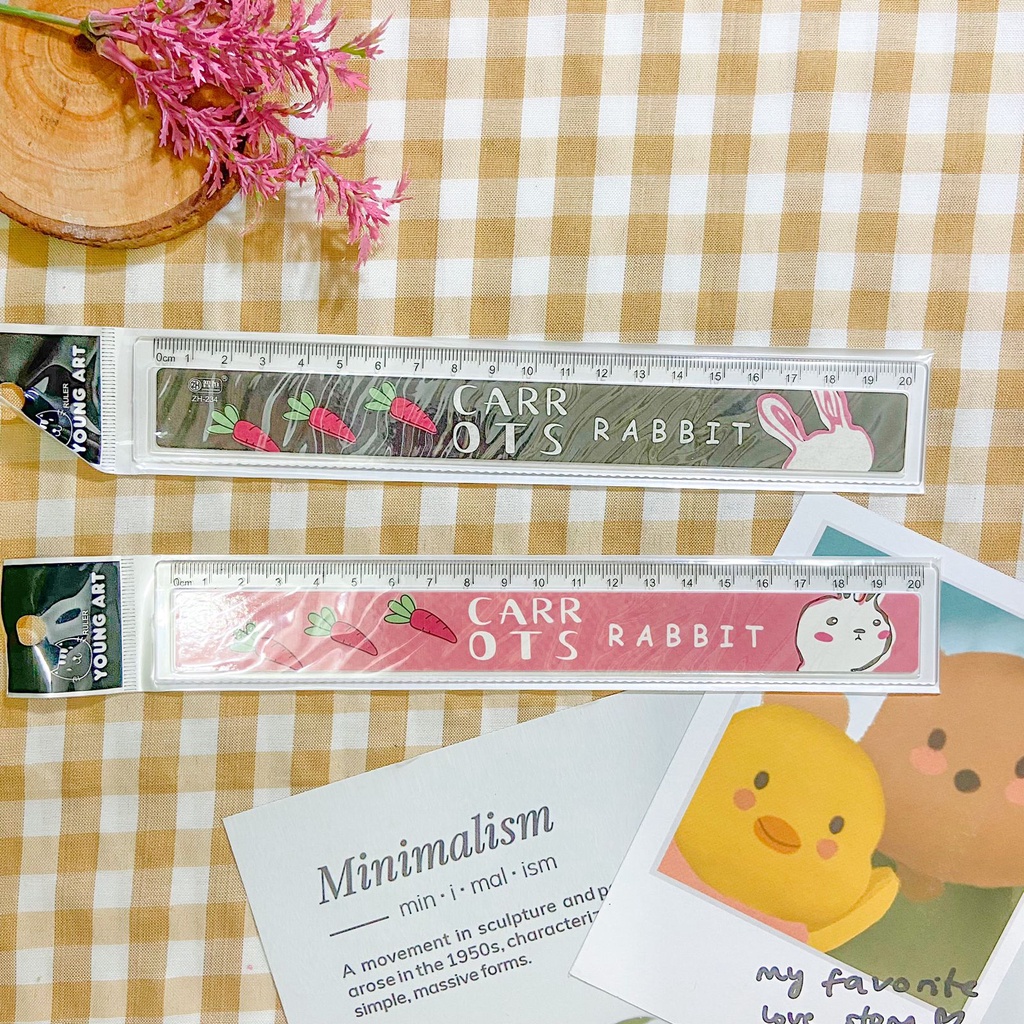 

Penggaris Plastik 20 cm / Mistar Kelinci Wortel lucu bagus imut awet / Plastic Ruler Transparan Carrot Rabbit