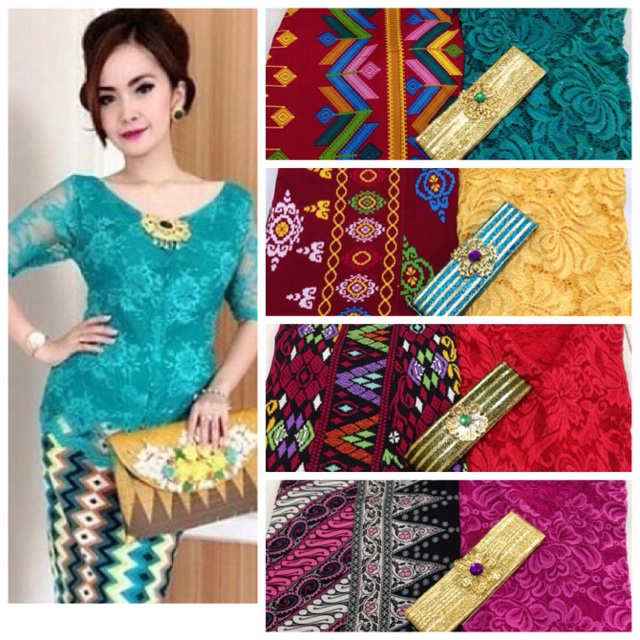 Set kebaya jadi leher v