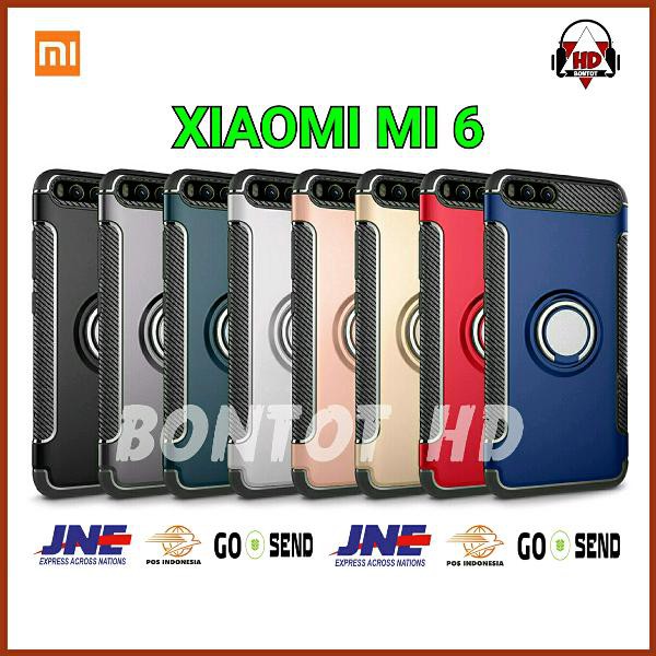 XIAOMI MI 6 MI6 Hardcase Sniper Anti Shock 360 Ring Standing Slim Case Armor Backcase Hybrid face