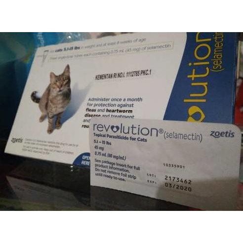 Revolution for cat /obat tetes kutu kucing dewasa/obat kucing (1 tube) -Original