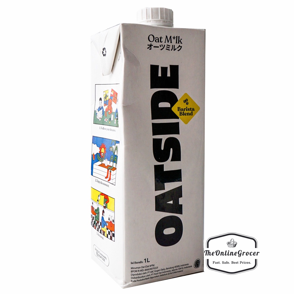 Oatside Oat Milk 1L - Susu Oat Gandum Lactose and Dairy Free