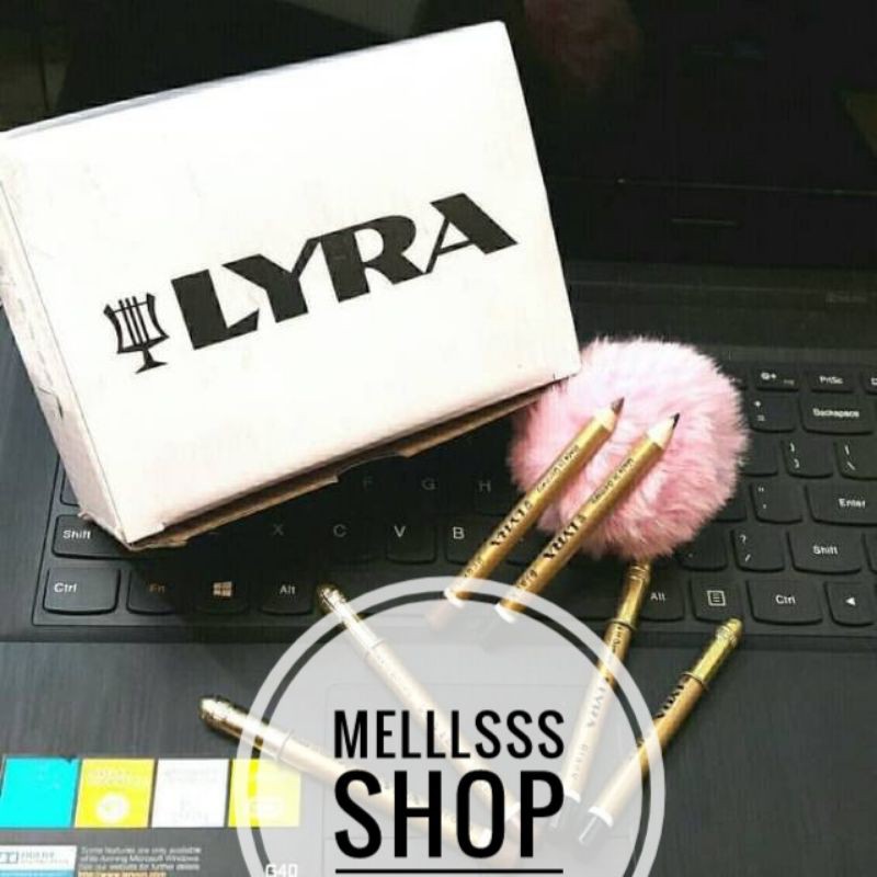 PENSIL ALIS LYRA GOLD HITAM DAN COKLAT