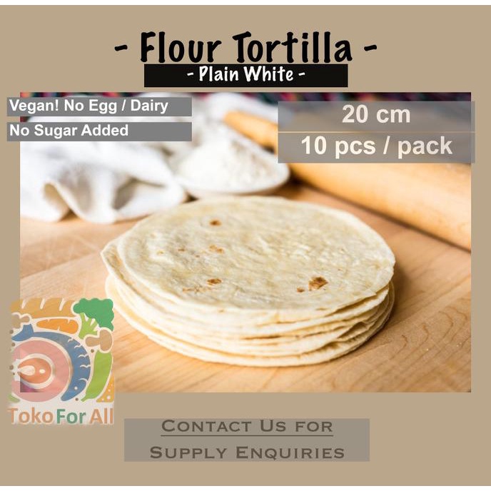 

TACO - Whole Wheat Flour Tortilla 20 cm FROZEN (gandum) TANPA PENGAWET