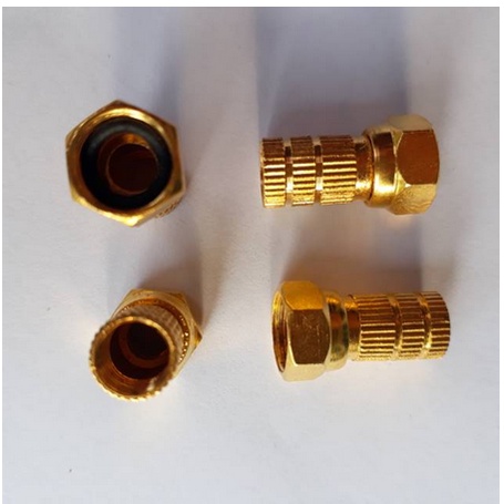 connector F emas / silver ecer seal karet anti air