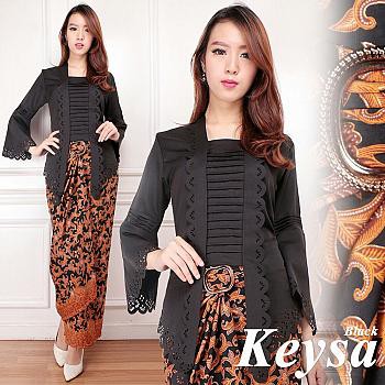 [Set Kebaya Keysa Varian Warna TL] Setelan Wanita Balotelly Hitam/Tosca/Kuning