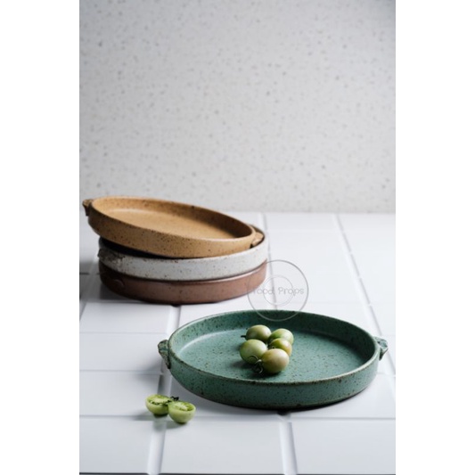 Piring keramik salad plate stackable plate tableware