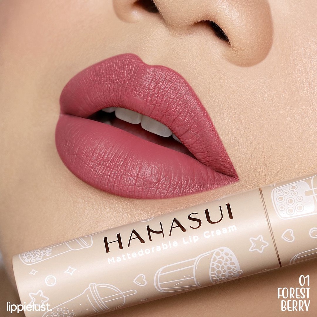 Hanasui Lip Cream Boba Edition 01 Forest Berry