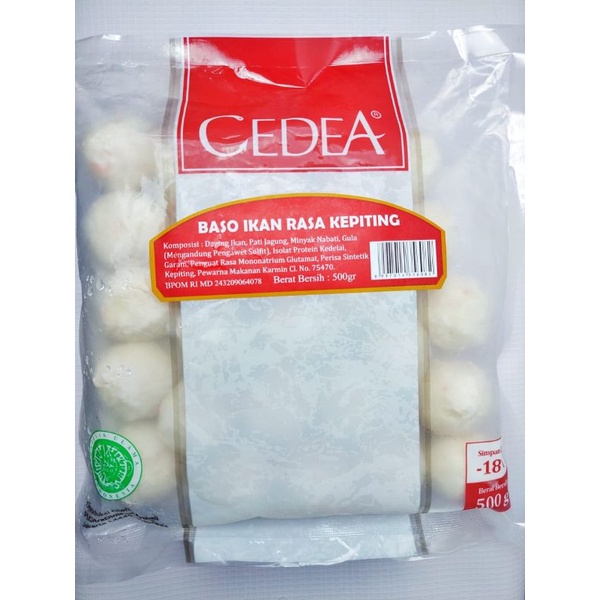 

Cedea bakso ikan rasa kepiting 500gram