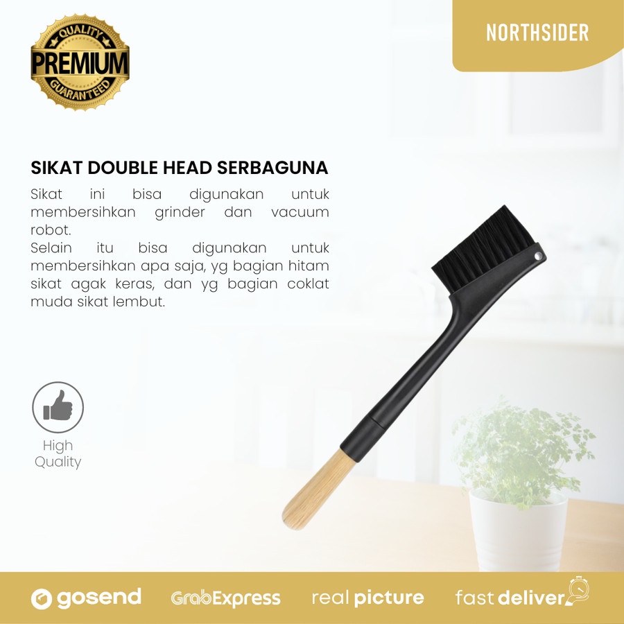 COFFEE GRINDER BRUSH DOUBLE HEAD | SIKAT PEMBERSIH MESIN KOPI