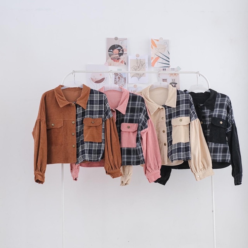 UNIQLO Crop Flanel Jacket