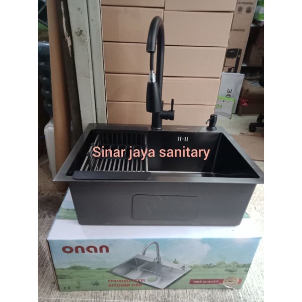 Paket sink Onan 6045 balck &quot; ORIGINAL &quot; / paket bak cuci piring 0nan 6045 hitam