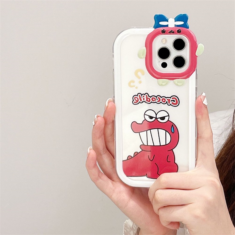 Soft Case Pelindung Kamera Motif Kartun Bahan TPU Untuk iPhone 14 13 12 11 Pro Max X Xr Xs Max 7 8 6 6s Plus SE 2020