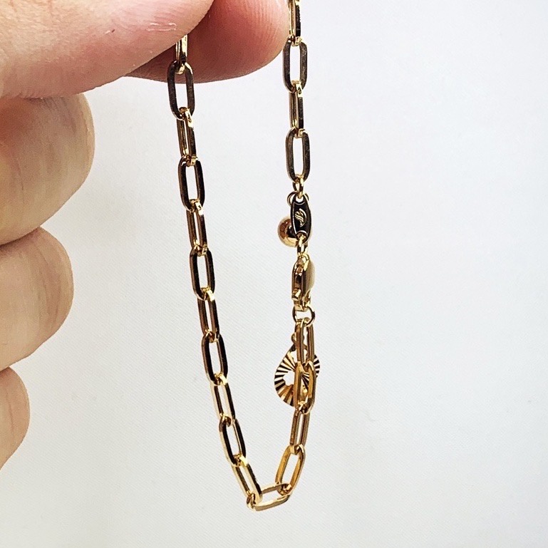 Gelang Rantai Emas Asli Model Catenna Kuning Kadar 700 70%