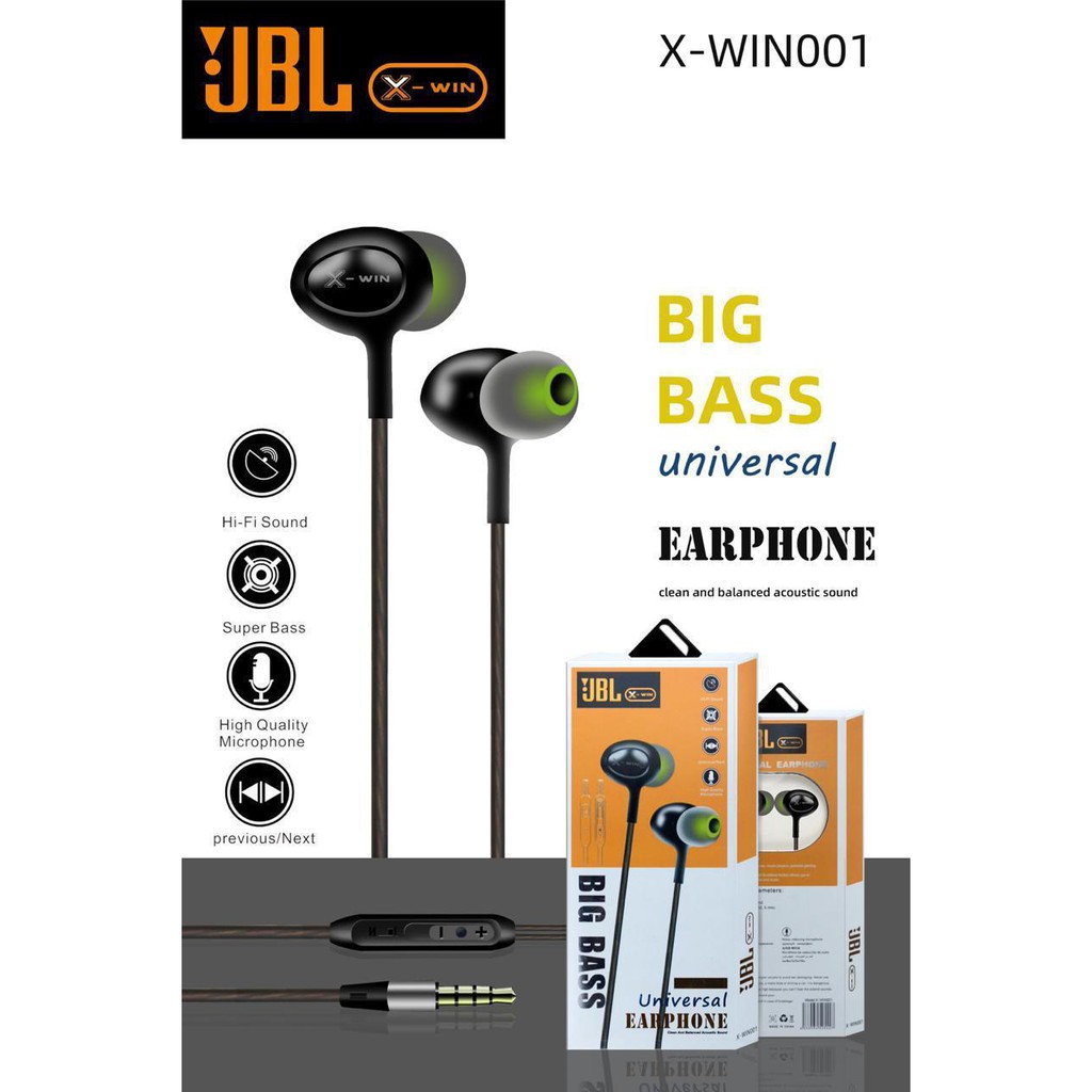 Headset jbl xwin 001Earphone Handsfree original universal