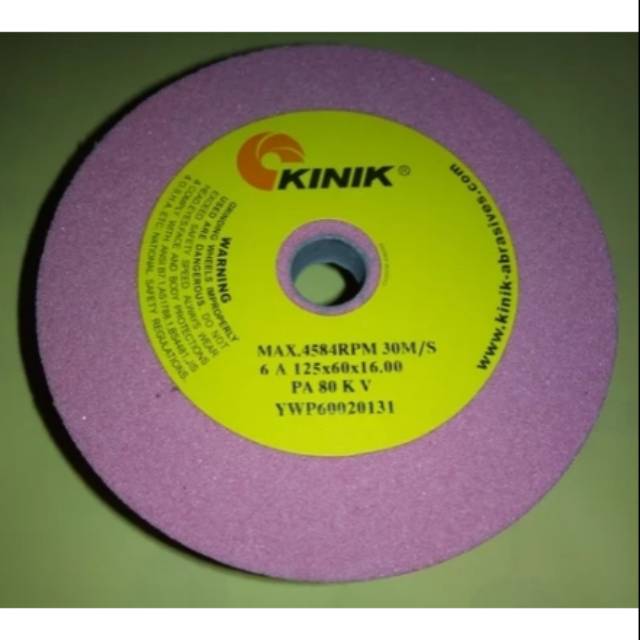 Batu Gerinda Mangkok 5 inch  PA 80 KV 6A Size 125 x 60 x 16 - Batu Gerinda Mangkok Kinik Asah HSS