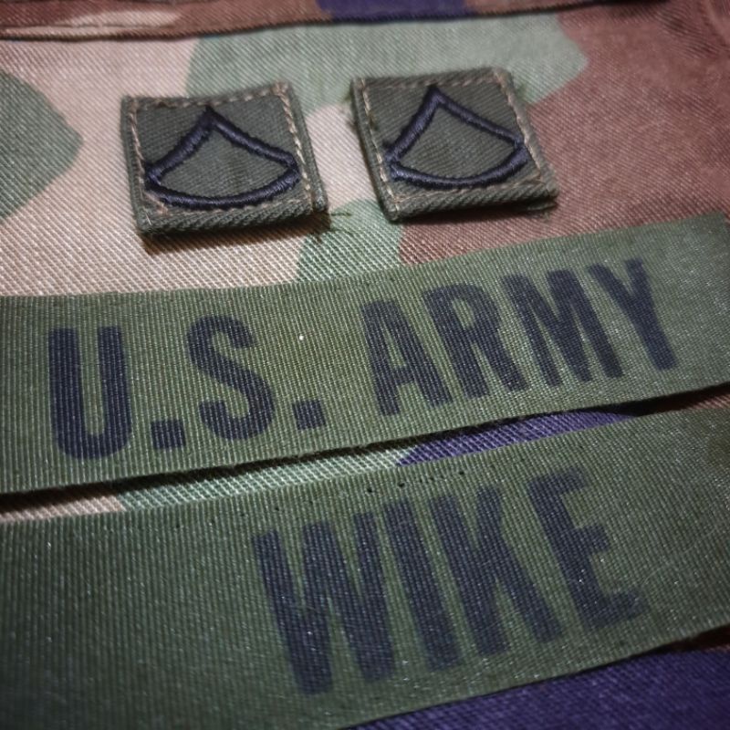 US Army patch, name & rank (set)