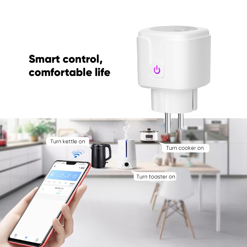 Bepop Wifi Smart Stop Kontak Socket APP Control Compatibel Alexa Google Home Assistant