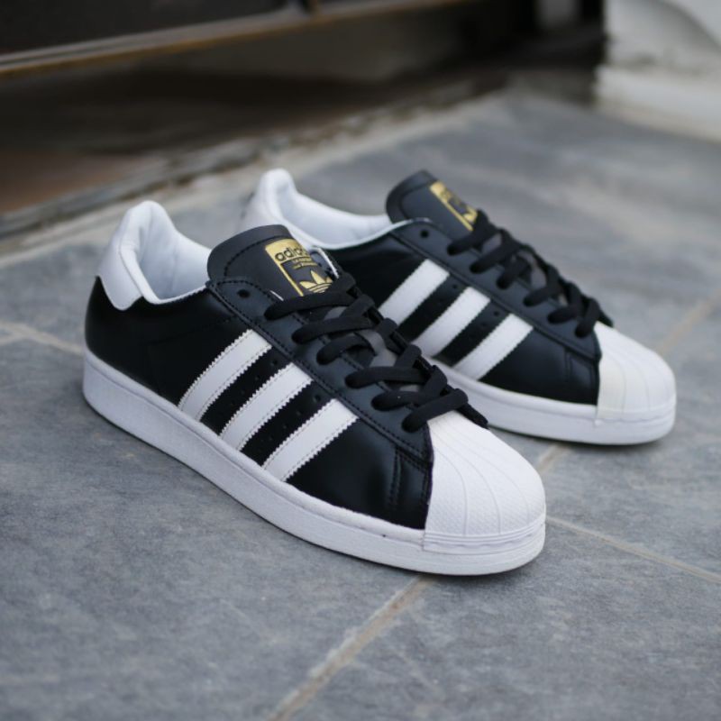 SEPATU ADIDAS SUPERSTAR 80S BLACK WHITE