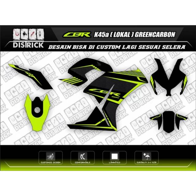 Decal CBR K45a lokal GreenKarbon