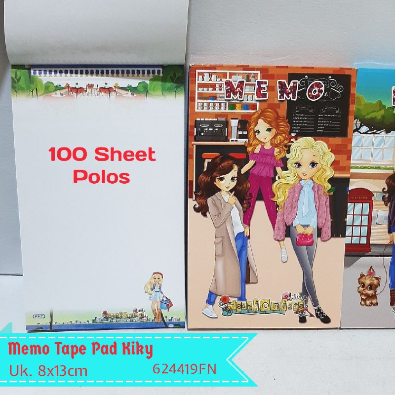 

KIKY Memo Tape Pad 100 Sheet / Notes Kecil