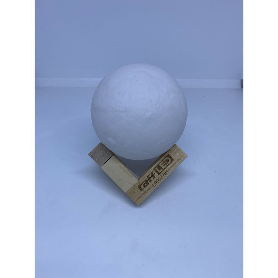 Dekorasi Rumah Lampu Tidur Bulan 3D Print Moonlight 8cm - White