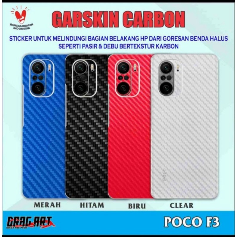 Garskin Skin Karbon Carbon Xiaomi  POCO F3