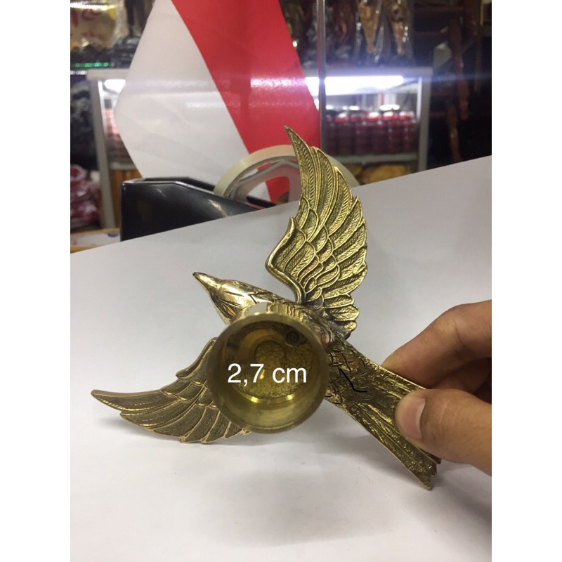 Patung Garuda kuningan Tiang pataka TNI POLRI diameter 2,7cm