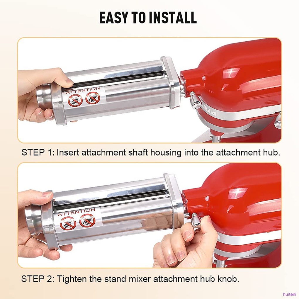 Pasta Maker 304 Stainless Steel Kitchen Pasta Roller Attachment Replacement for KitchenAid Stand Mixer huiteni.id