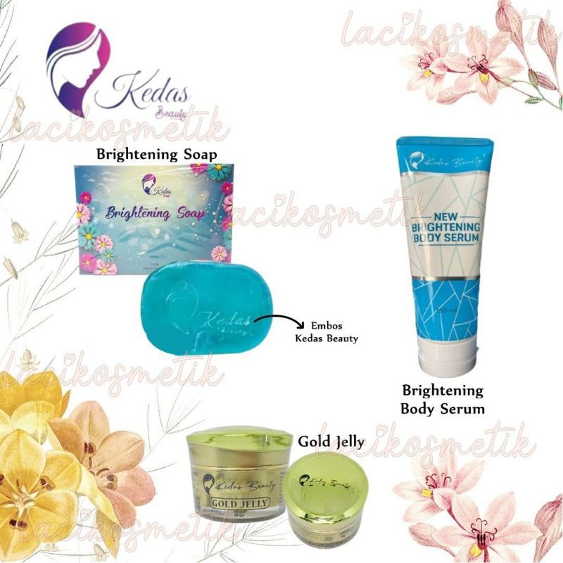 Sepaket pemutih perawatan wajah dan badan KEDAS BEAUTY original 100% BPOM TERLARIS