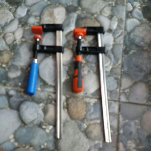 Clamp F Ukuran 5x25 Cm, Handle Kayu Kuat
