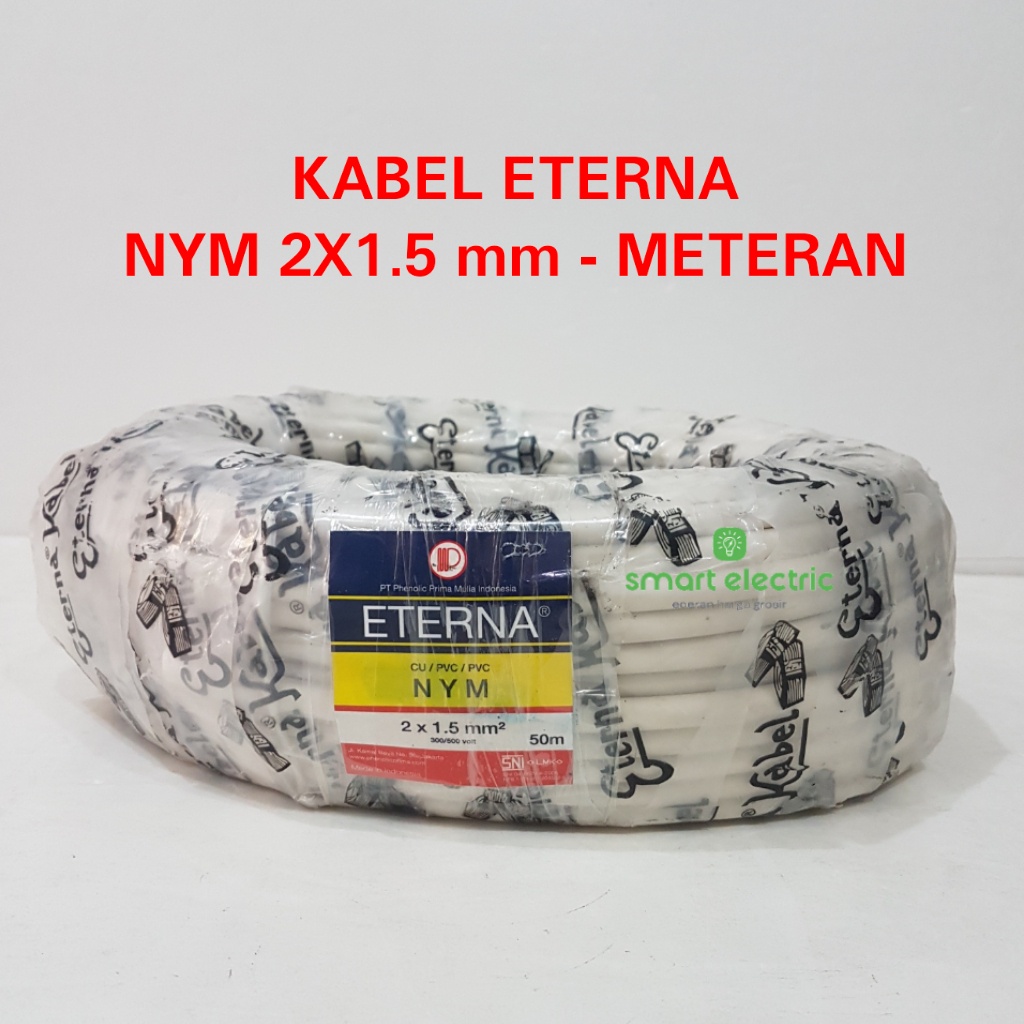 Jual Kabel Listrik Eterna Nym X Mm Meteran Tunggal Tembaga Murni Sni