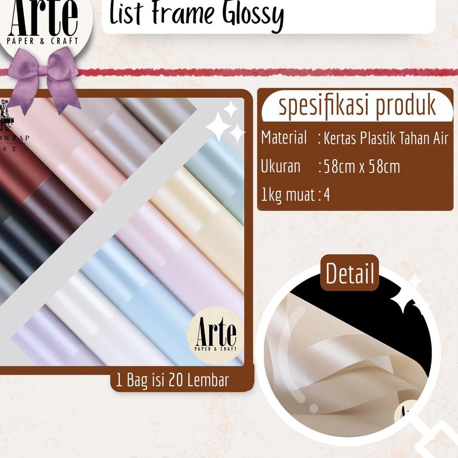 

Ready Stock VIKWF 20 Lembar List Frame Bingkai Glossy Kertas Buket Korea Bunga Flower Wrapping Paper Kado Arte Grosir Jakarta P.PPQ 94 Best Terlaris