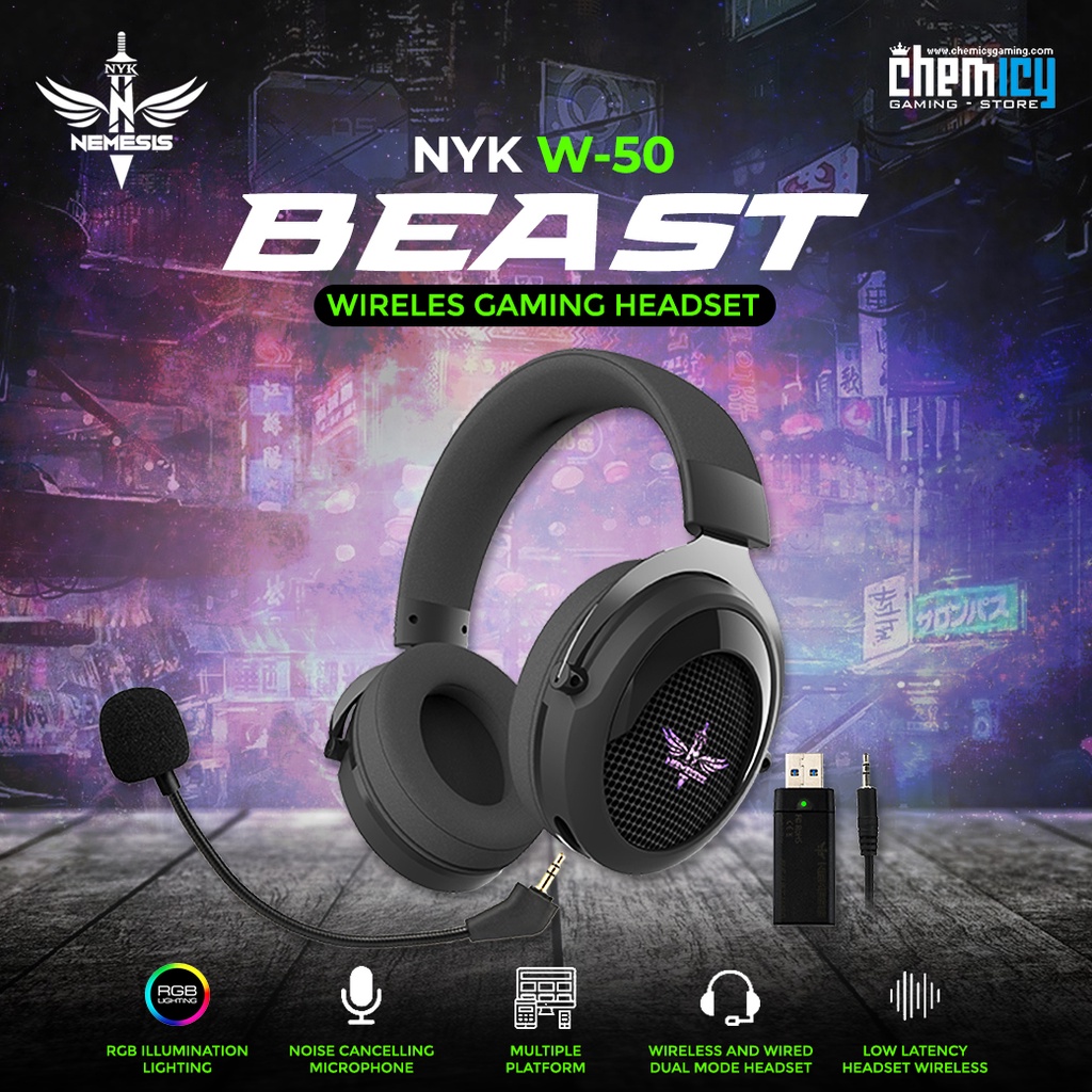 NYK W50 Beast Wireless RGB Gaming Headset