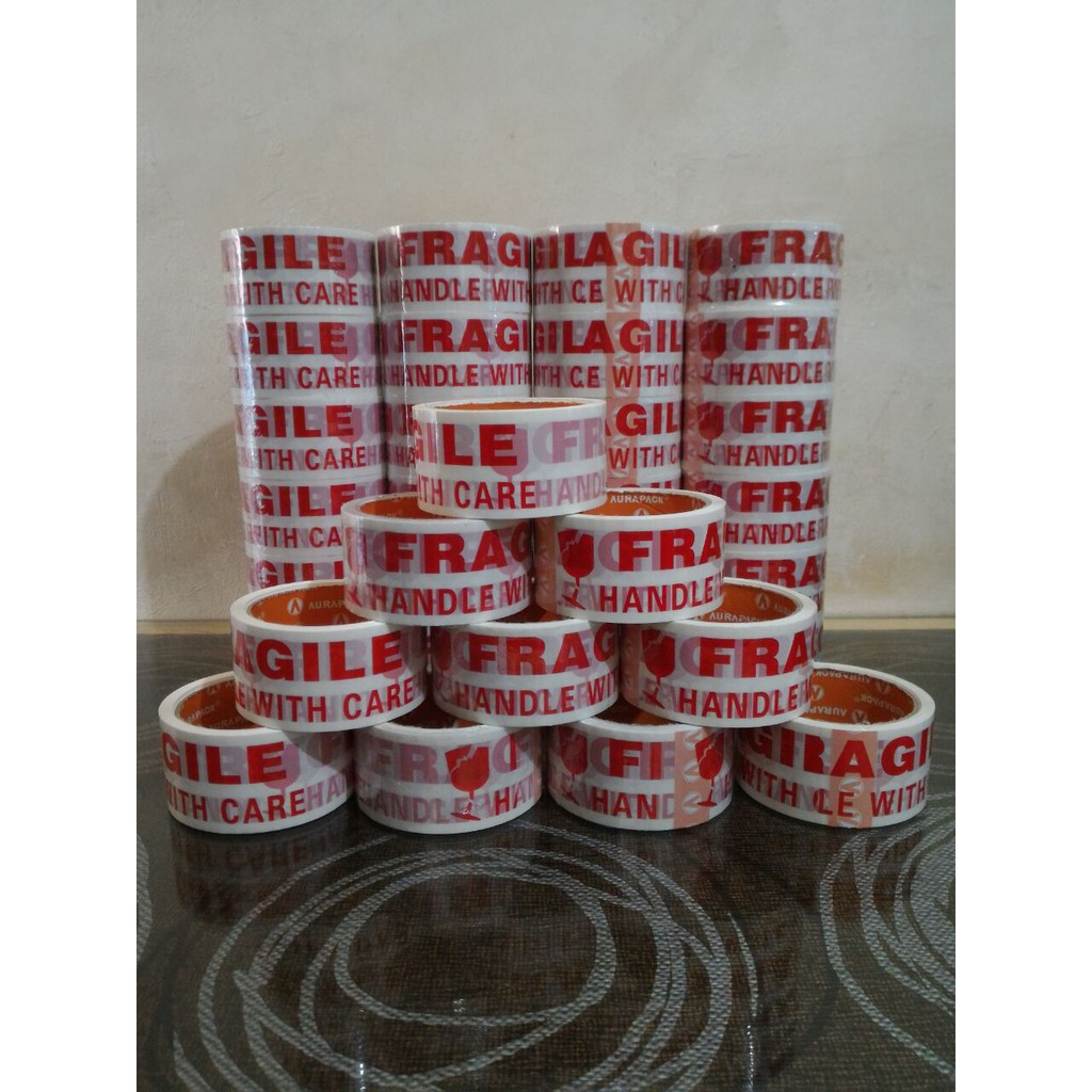 

LAKBAN FRAGILE PUTIH 1 DUS ISI 72 ROLL