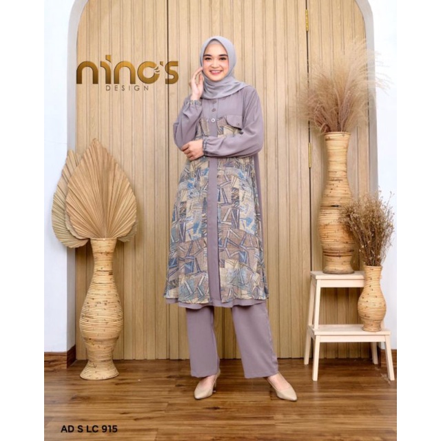 Ready Stelan Tunic dan Celana Tunic AD-S-LC-0915 ori by ninos design