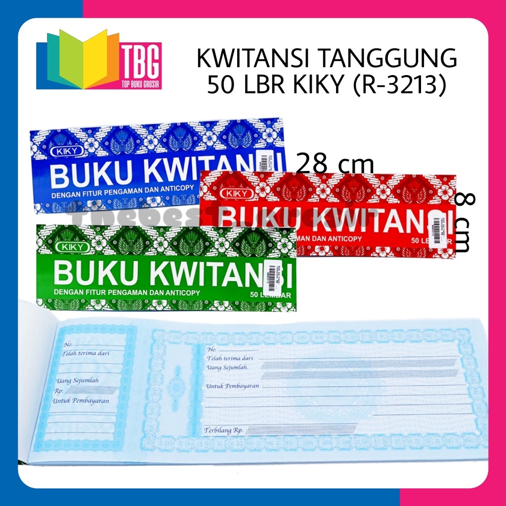 

1 PCS (50 LEMBAR) KWITANSI TANGGUNG KIKY/ KUITANSI SEDANG (R-3213)