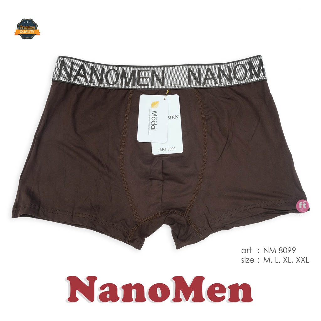 NANOMEN | Celana Dalam Boxer Pria / Celana Dalam Segi4 Pria / art NM 8099
