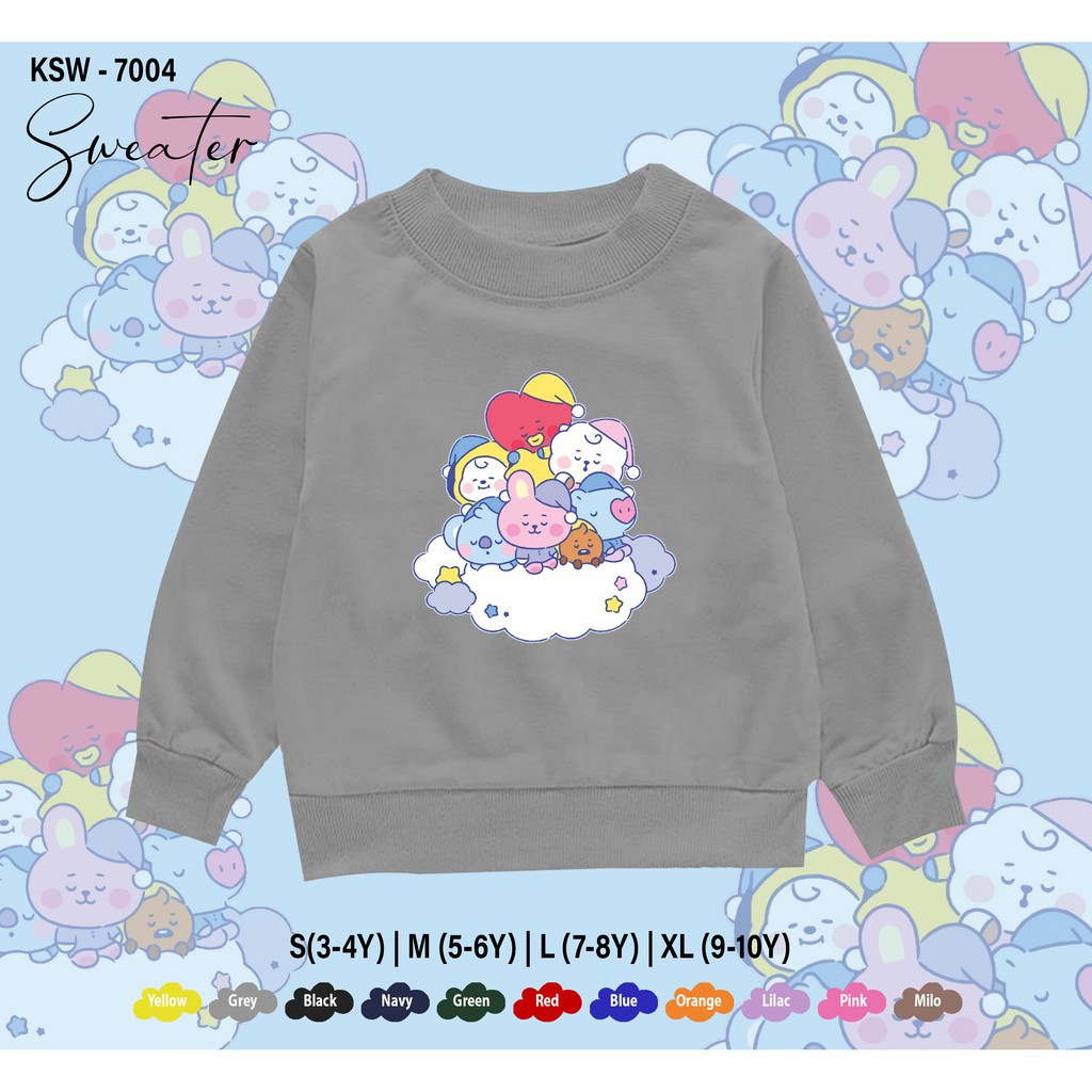 SWEATER ANAK -ANAK / BAJU  KIDS 1-10THN / BAHAN FLEECE PREMIUM ADEM / SLEEP KPOP / UNISEX