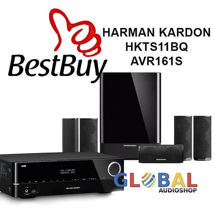 Harman Kardon AVR161 ( AVR-161S ) HOME THEATER HKTS11 ( HKTS-11BQ ) - Hitam