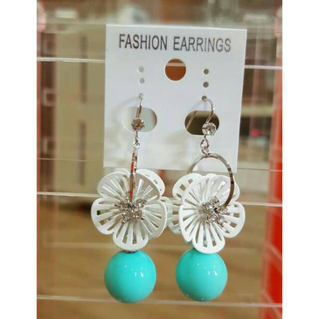 Anting panjang bunga/Anting titanium/Anting pesta