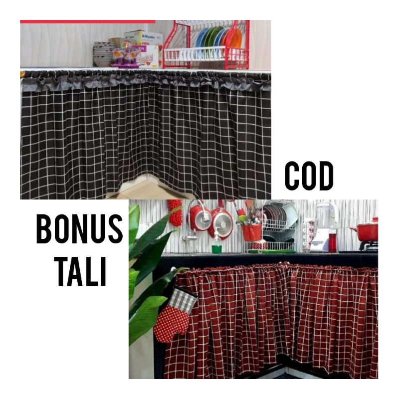Gorden Kolong Dapur Tirai Kolong Dapur