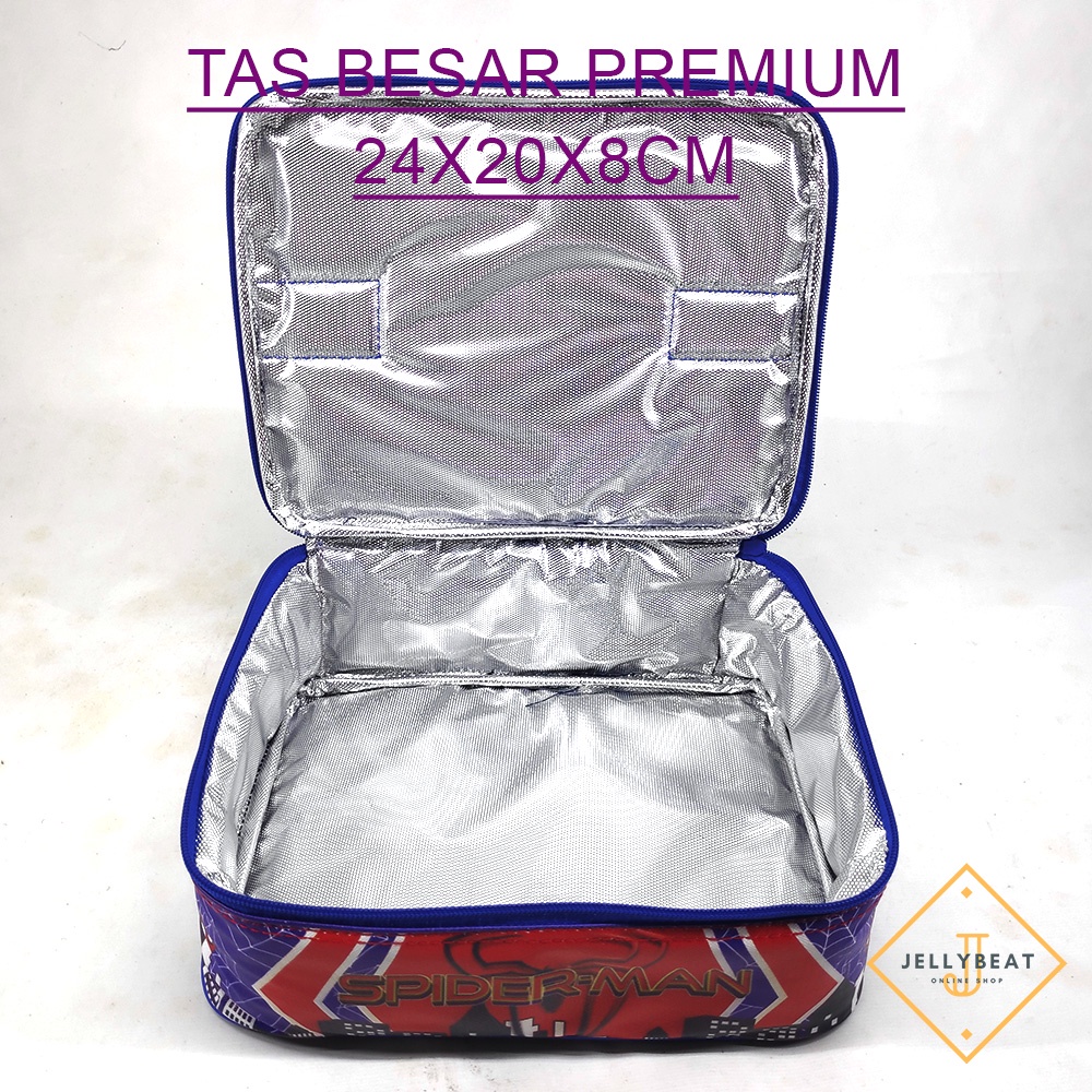 TAS BEKAL BESAR PREMIUM SINGLE (24x18x8cm) - SPIDERMAN