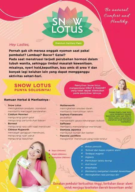 (PROMO BUY 1 GET 1) Snow Lotus Pantyliner / Pembalut Herbal