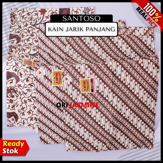 Kain batik meteran katun solo murah premium tulis jarik melahirkan batik katun halus SANTOSO A PUTIH