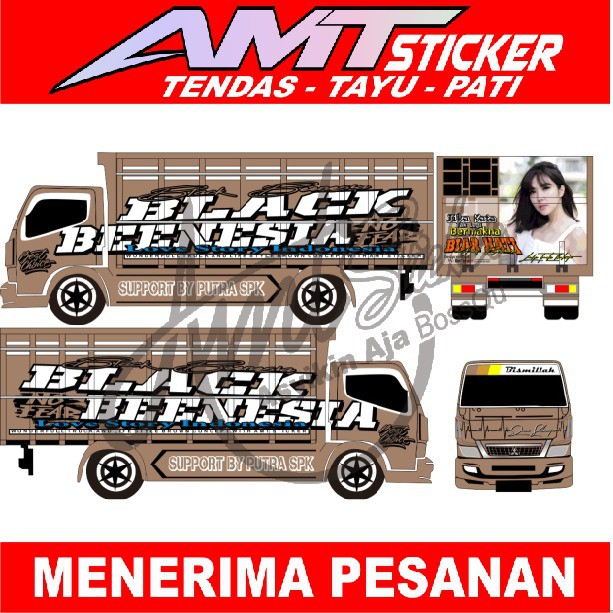 [Terlaris] Stiker Decal/Cutting Full Body Truk Canter Stiker Truk Stiker Body