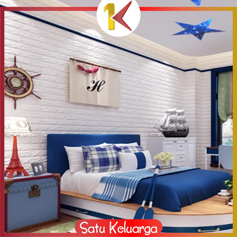 SK-C211 Wallpaper Dinding Foam 3D 20 METER / Wall Stiker Dinding Motif Bata / Walpaper Dinding Kamar-6