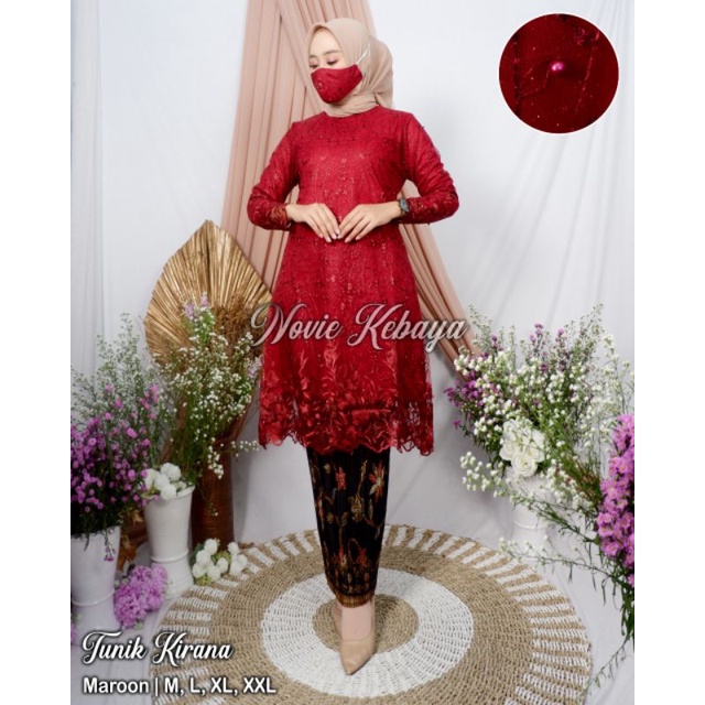 STELAN ANA 2 - ELEGAN KEBAYA PESTA - BAJU KEBAYA "ANA" 2/ KEBAYA MODERN / SET KEBAYA