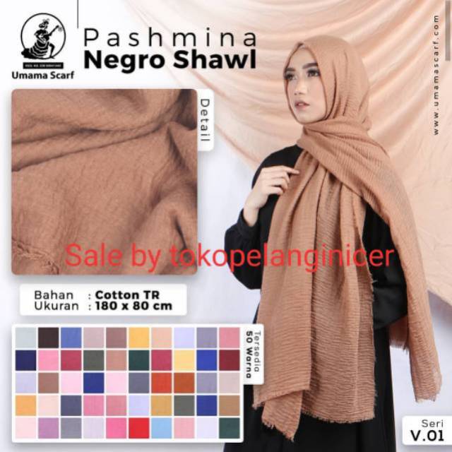 Hijab Pashmina Negro Shawl by Umama Tokopelanginicer