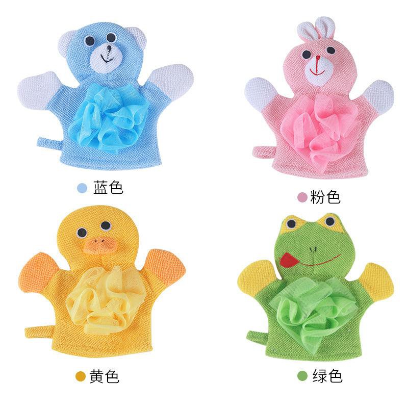 (BOW) Sarung Tangan Mandi Bayi Bentuk Kartun Lucu Sarung Tangan Gosok Badan 3MM670